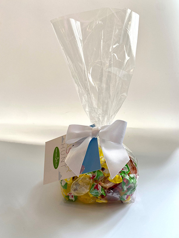 100g sweet bag with twist tie ribbon 