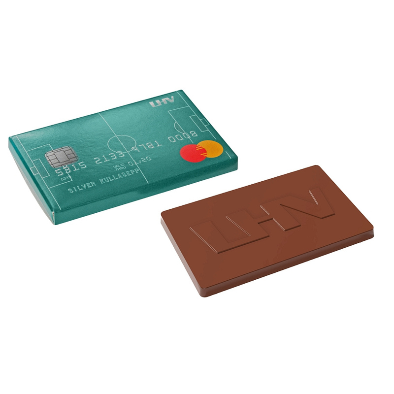 Personalised Moulded chocolate credit card
