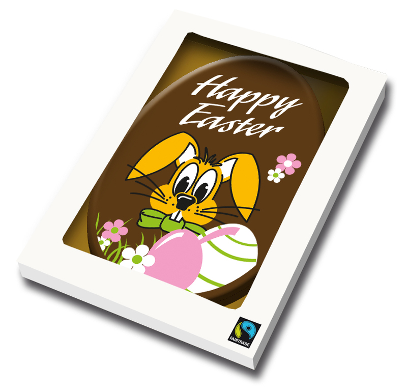 Branded Belgian chocolate Easter Card