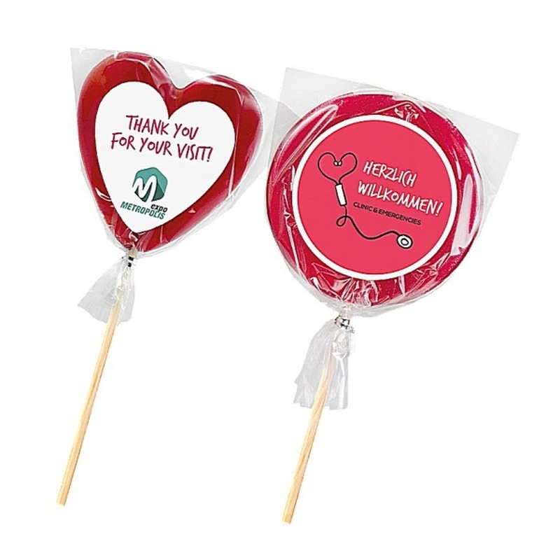 Personalised Heart or Round Shaped Lollipop 