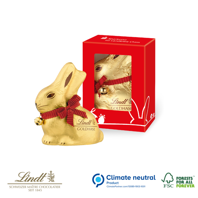 Lindt Bunny in Personalised Box 50g