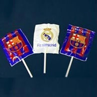 Football Lollipops with Personalised Wrappers