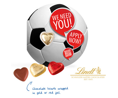 Lindt Football Themed Business Card