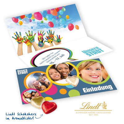 Lindt Heart Greetings Card