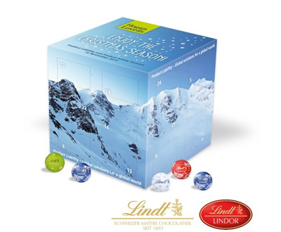 Promotional Lindt Advent Calendar Cube