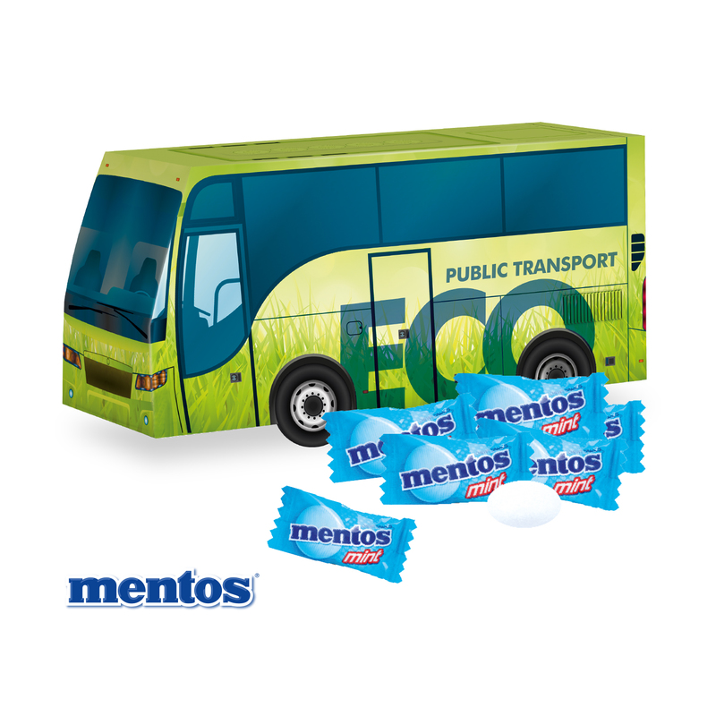 Personalised Coach Filled with Mentos