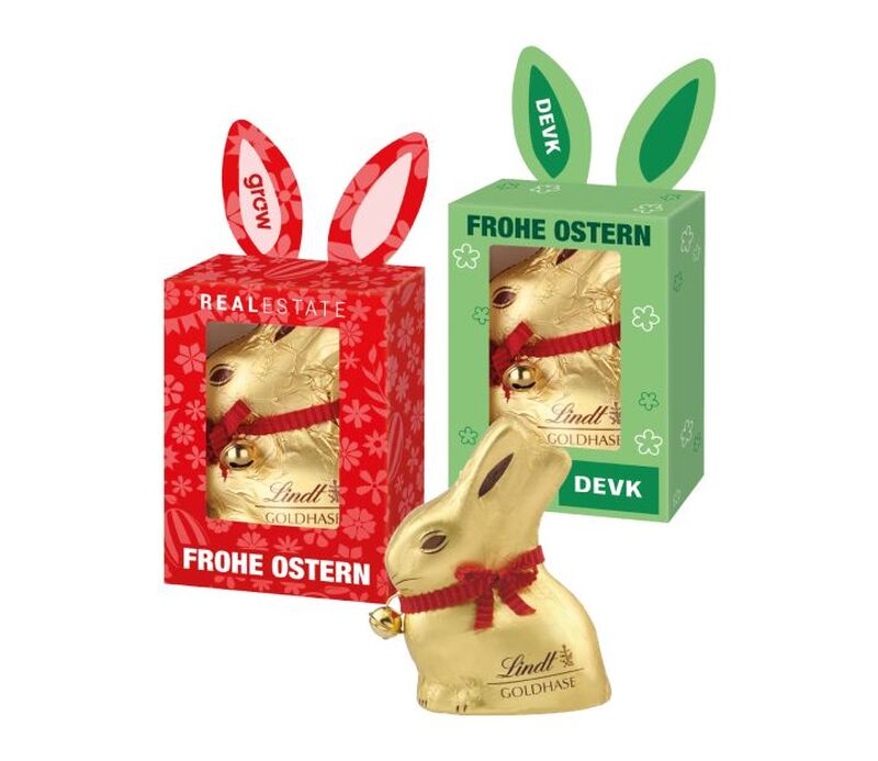 Personalised Lindt Gold Bunny Box 50g 