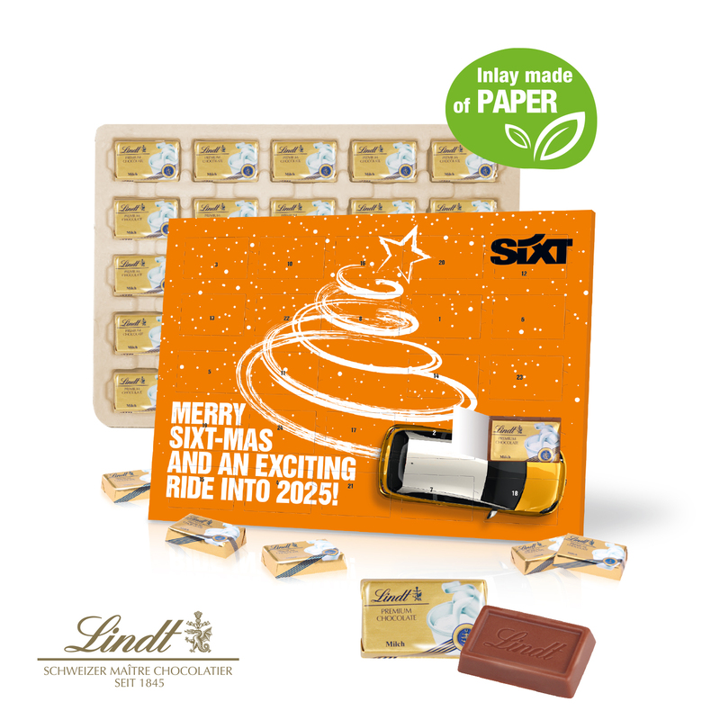 Bespoke Lindt Select Desktop Advent Calendar Eco friendly