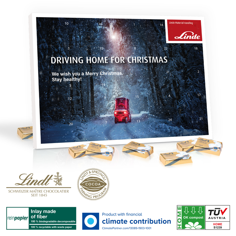 Eco Friendly and sustainable Lindt Desktop Advent Calendar