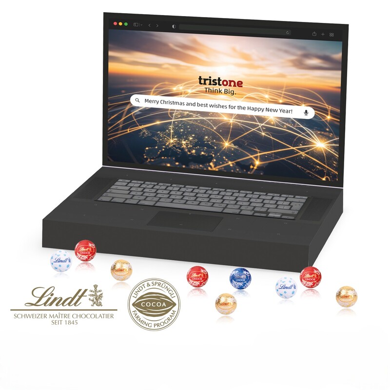 Laptop Lindor mini balls Advent Calendar