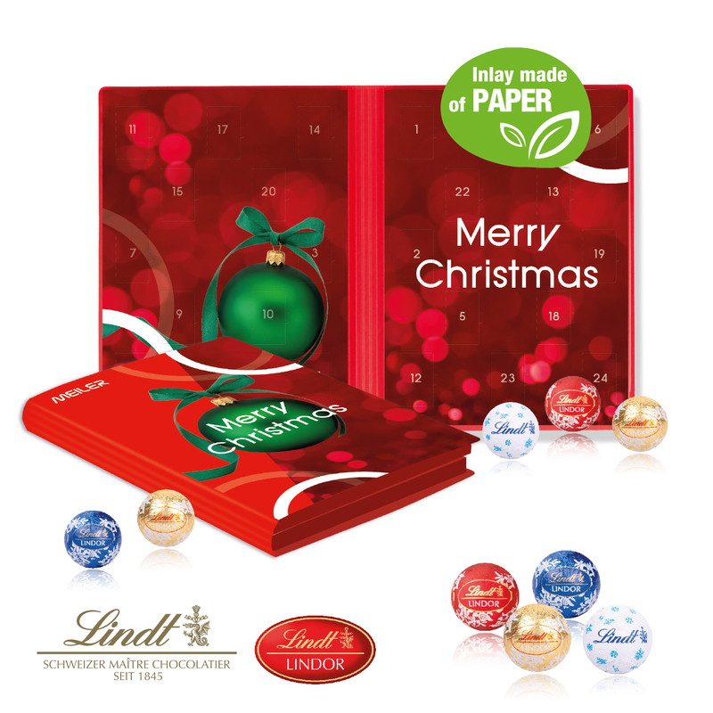 Personalised Lindt Book Calendar With Mini Balls 