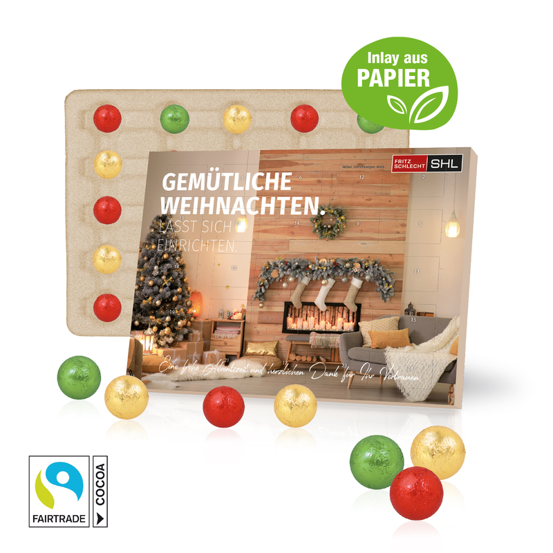 Personalised Desktop Calendar With Fairtrade ONLY Chocolate 
