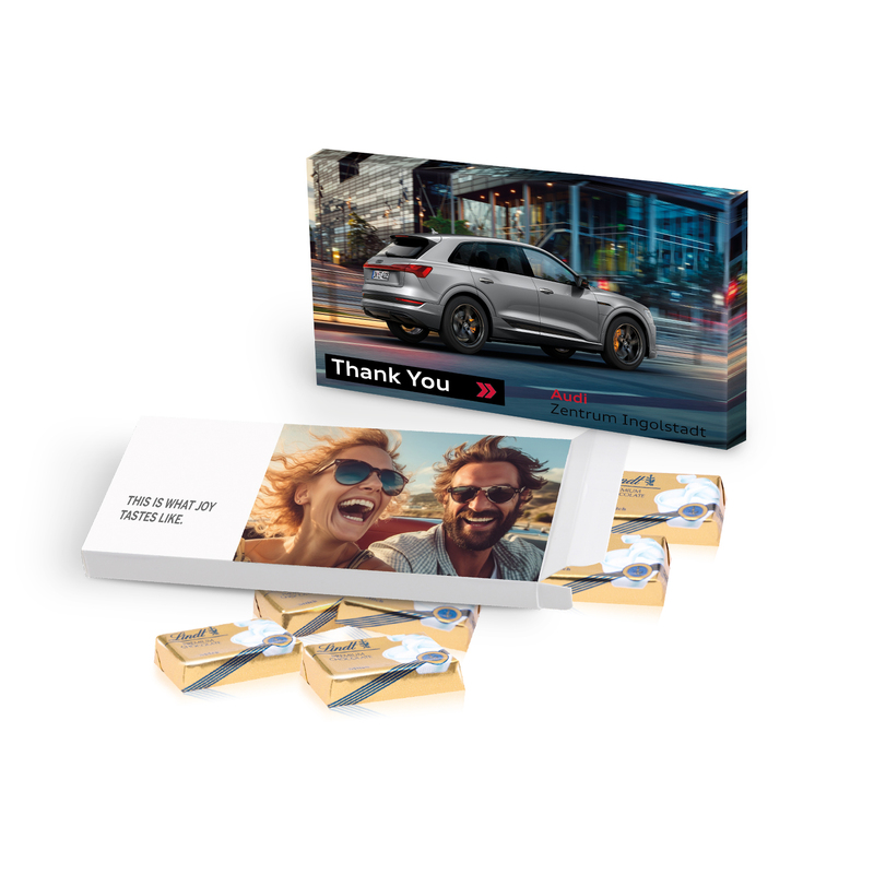 Personalised Gift Box With Gold Lindt Tablets 