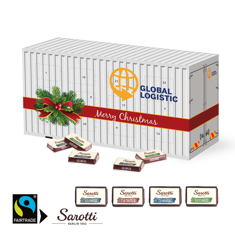 Personalised Sarotti Freight Container Advent Calendar 