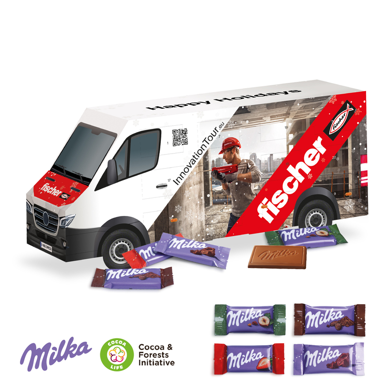 Personalised Milka Van Advent Calendar 