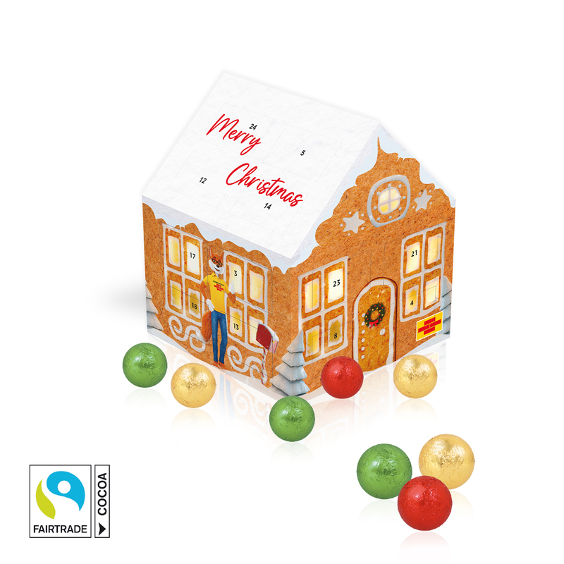Personalised House Calendar With Fairtrade ONLY Chocolate 