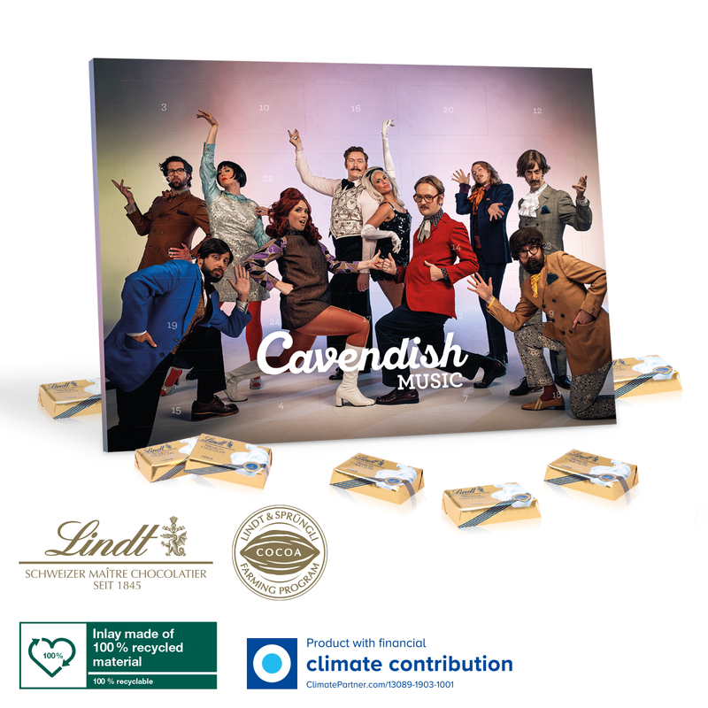 Bespoke Lindt Select Desktop Advent Calendar Eco friendly