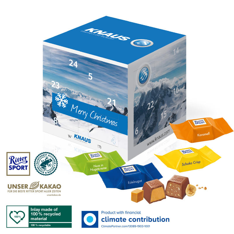 Personalised Ritter Sport Cube Advent Calendar 
