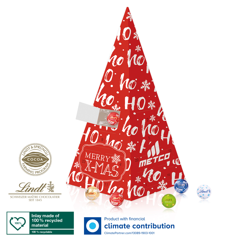Personalised Lindt Pyramid Shaped Advent Calendar