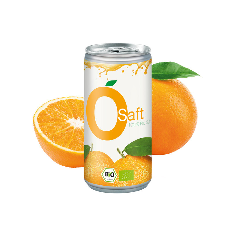 Personalised Organic Orange Juice Can