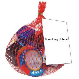 Personalised Nets of Casino Chocolate Poker Chips and Dice