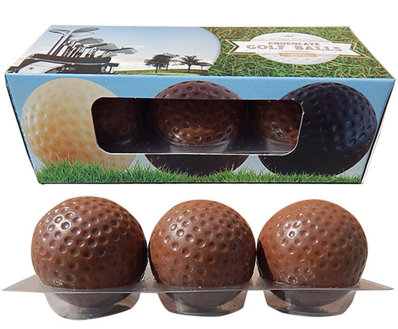 Chocolate Golf Balls in Personalised Gift Box