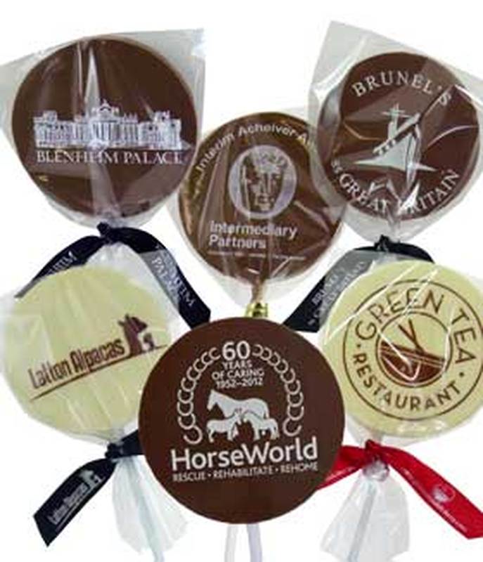 Personalised Round Chocolate Lollipops