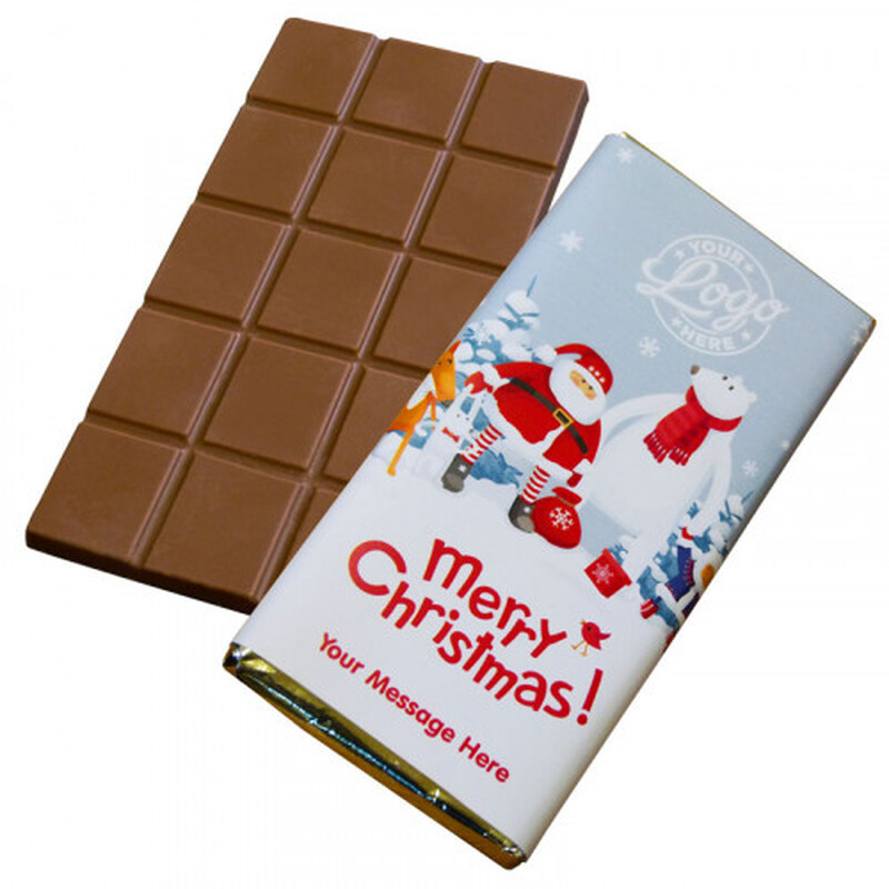Christmas Personalised 80g Milk Chocolate Bar