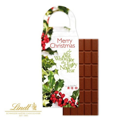Lindt Chocolate Bar in Personalised Box with Handle