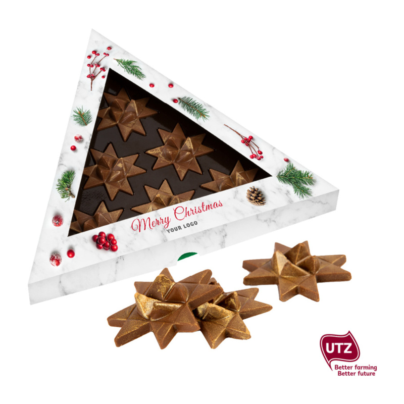 Personalised Christmas Triangular Chocolate Gift Box