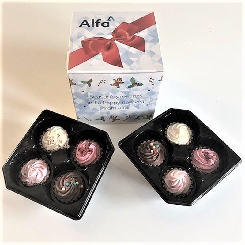 Personalised box of Belgian Chocolate Cupcakes