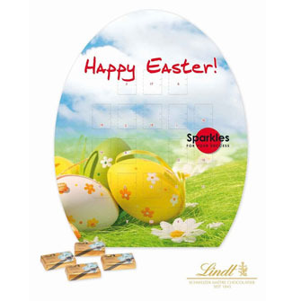 Promotional Easter Egg Shape Lindt Chocolate Calendar
