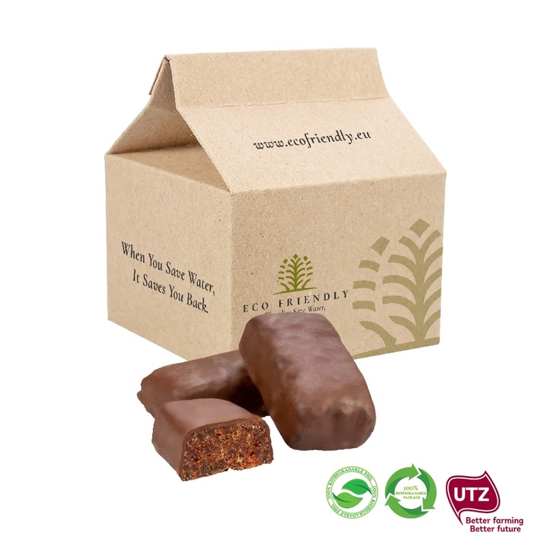 Biodegradable Personalised Box of Chocolate Covered Date Bars