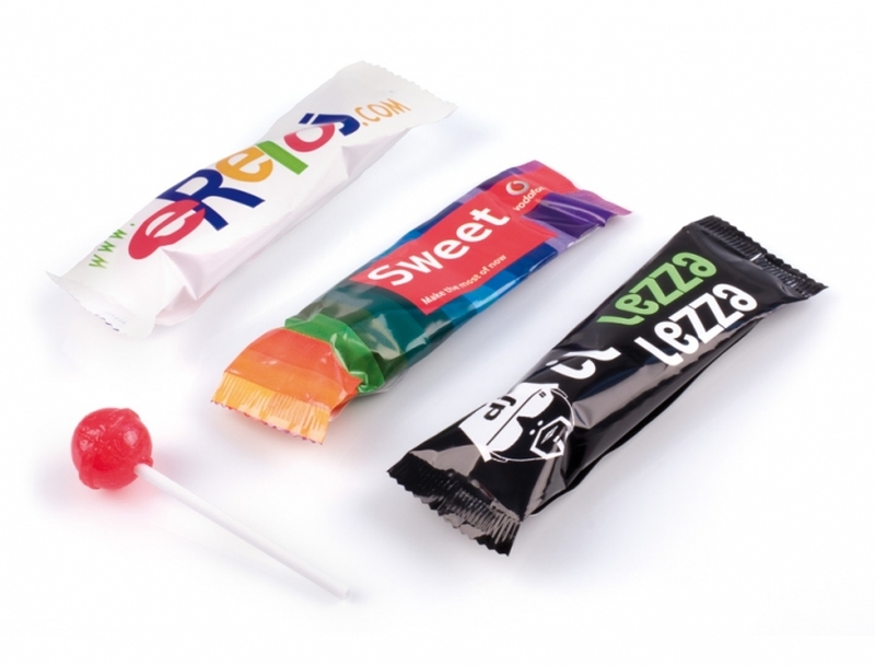 Personalised Lollipop in Flowpack