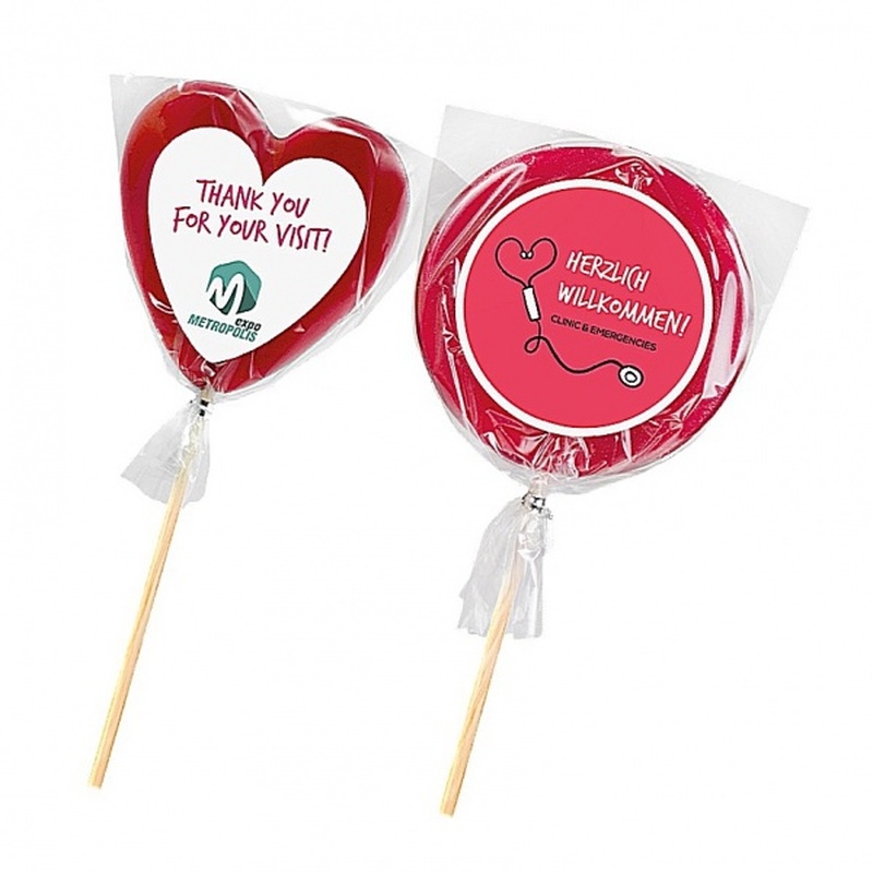 Personalised Heart or Round Shaped Lollipop 
