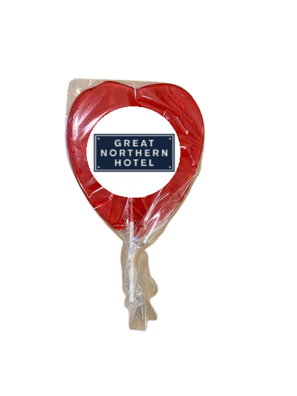 Personalised Giant Transparent Heart Lolly 
