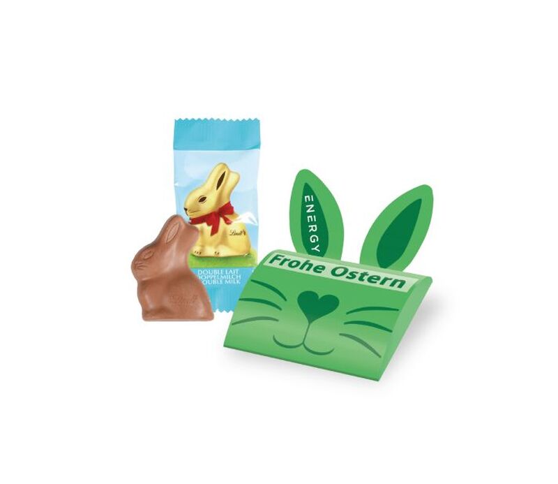 Personalised Lindt 2D Gold Bunny Pillow Box 