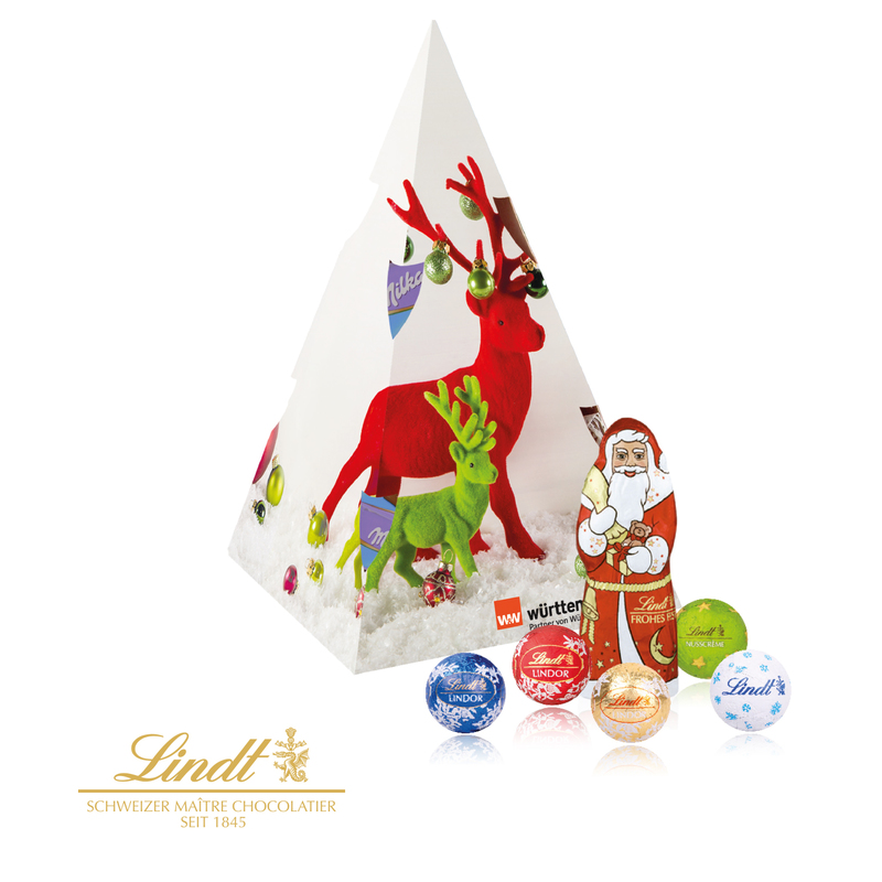 Personalised Lindt Christmas Pyramid 