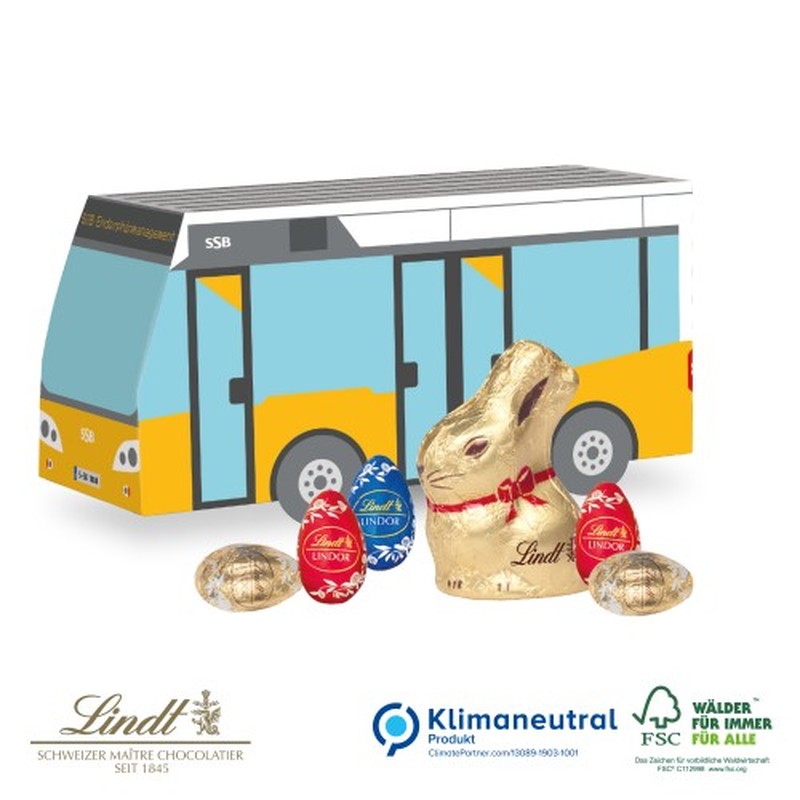 Lindt Easter Personalised 3D Bus Shaped Gift Box