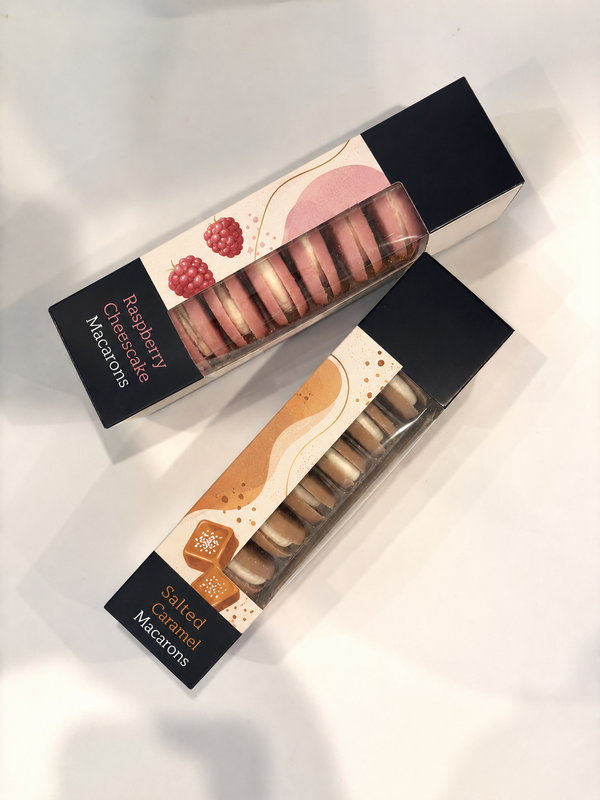 Personalised Box Of Chocolate Macarons 90g