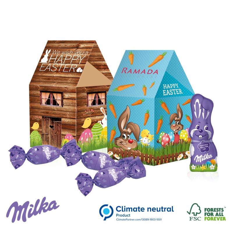 Personalised Milka Easter House Gift Box