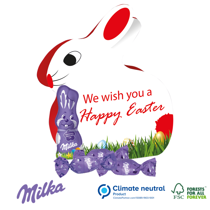 Personalised Milka Easter bunny shaped gift box