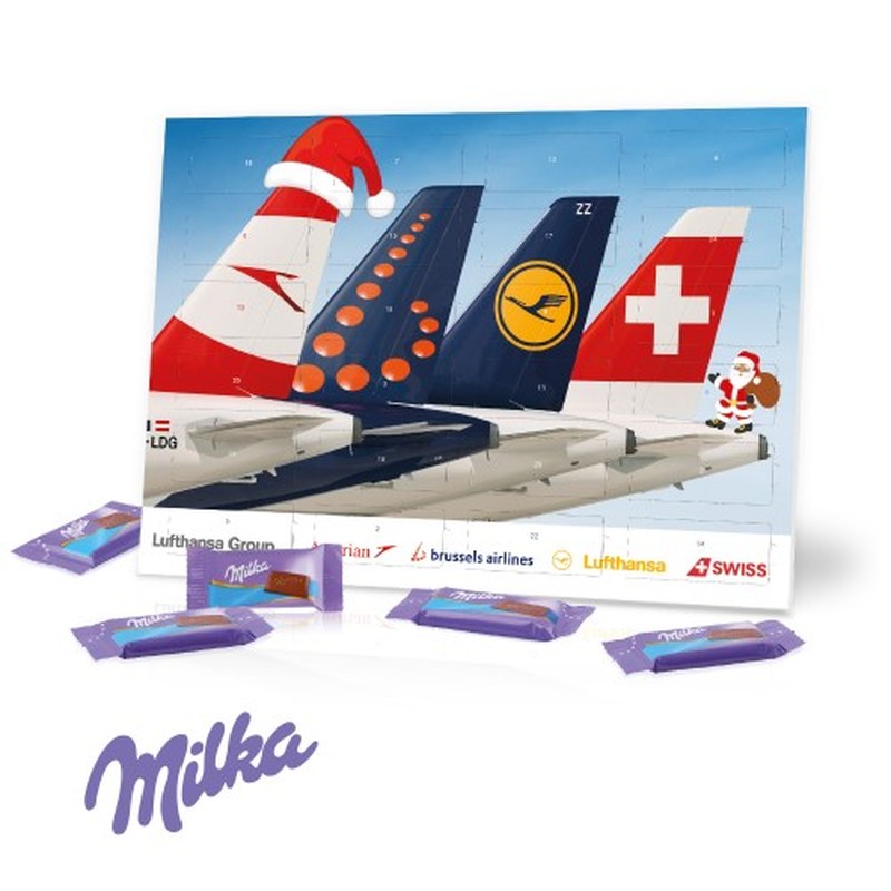 Personalised Desktop Milka Chocolate Calendar