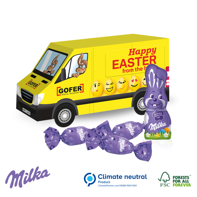 Milka personalised Easter Van 