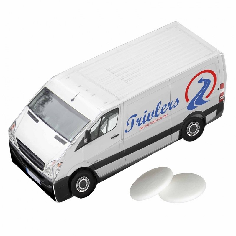 Personalised Van Shaped Mints Box