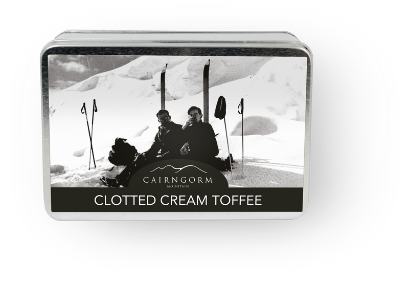 Promotional oblong tin with clotted cream fudge