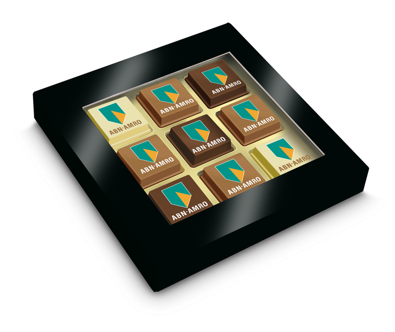 Box of 9 Luxury Printed Logo Chocolates