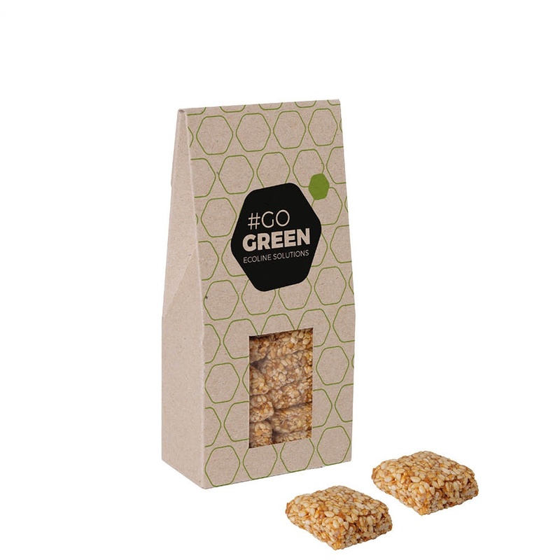 Personalised sesame snacks carton 