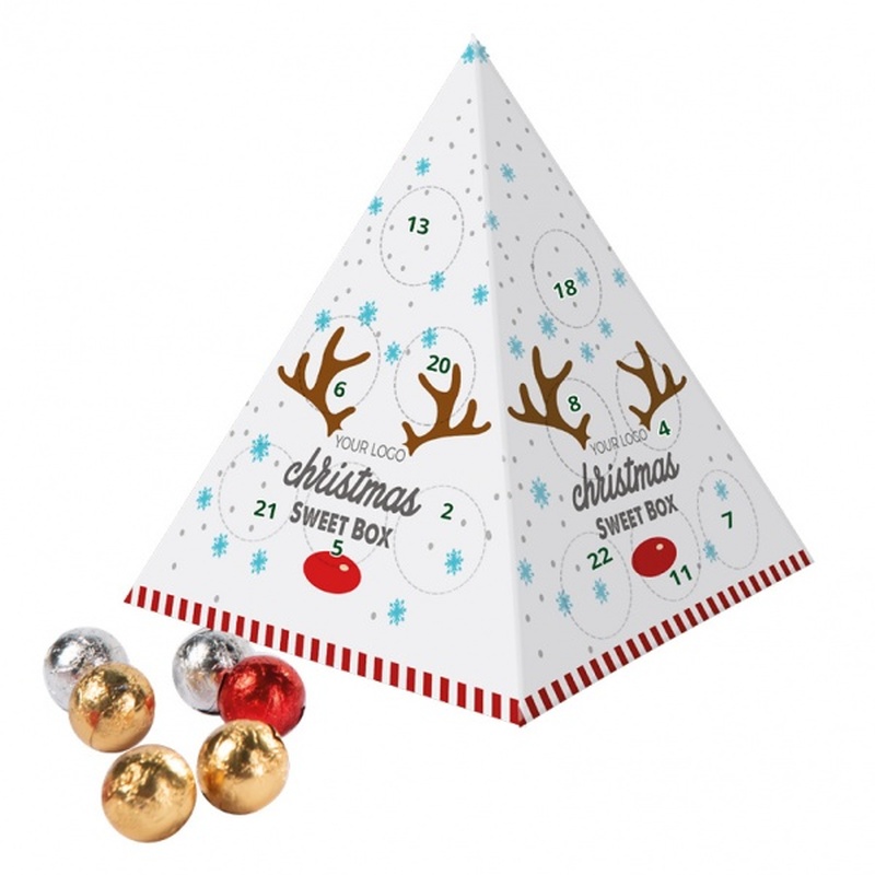 Personalised pyramid shaped chocolate Advent Calendar