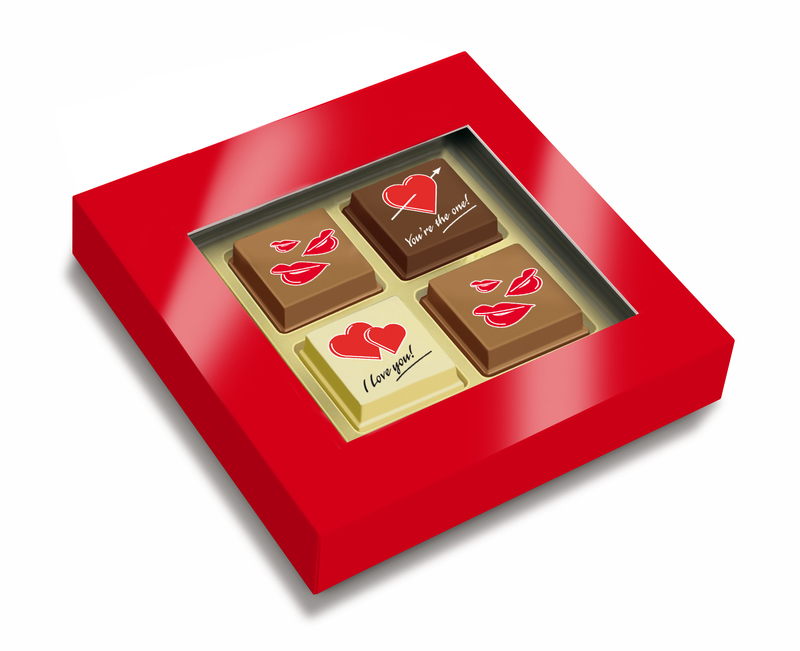 Valentine Box of Printed Pralines